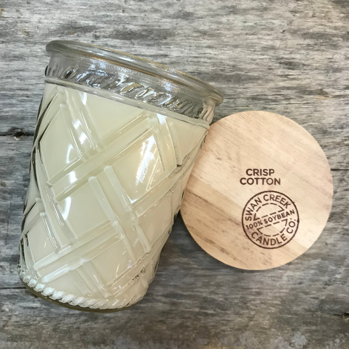 Crisp Cotton - Vintage Glass Jar Candle